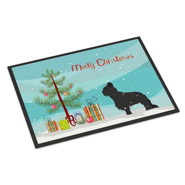 Carolines Treasures Briard Merry Christmas Tree Indoor or Outdoor Mat, 24 x 36 BB2944JMAT - main